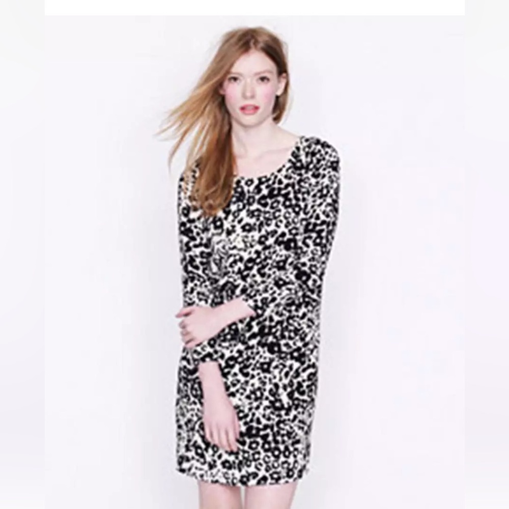 Drapey J.Crew Jules leopard Shift Dress - Size 10
